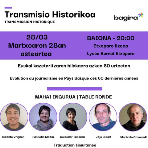 Evolution du journalisme en Pays Basque ces 60 dernières années Evolution du journalisme en Pays Basque ces 60 dernières années