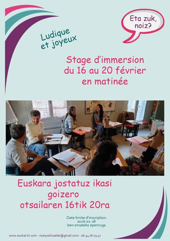 Stage d'immersion - Euskara