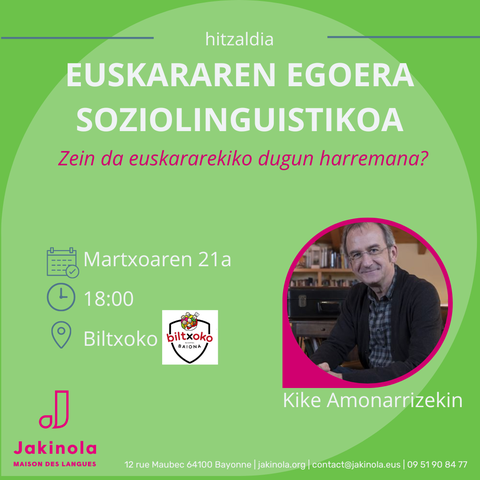 Situation sociolinguistique de la langue basque - Quelle relation avons-nous avec l'euskara ?