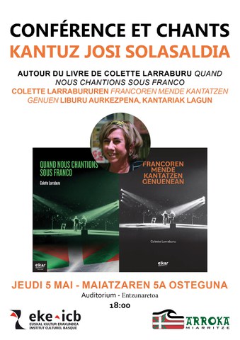 Conférence et chants Conférence et chants