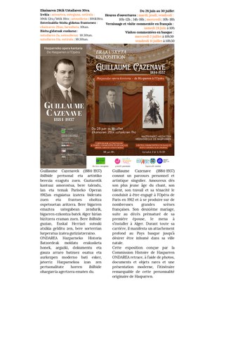 Guillaume Cazenave, de Hasparren à l'Opéra