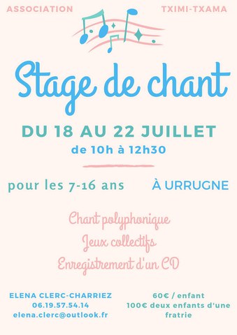 Stage de chant Stage de chant