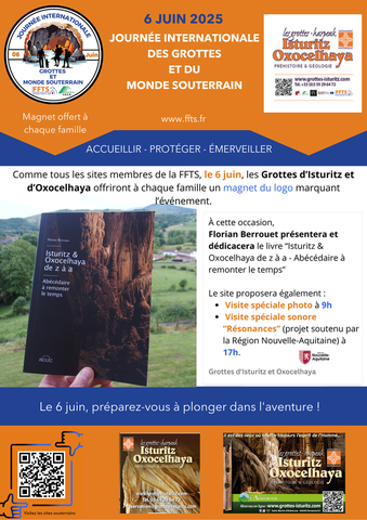 Journée des Grottes et du Monde Souterrain aux Grottes d'Isturitz et d'Oxocelhaya