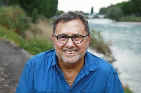 L'auteur occitan Sèrgi Javaloyès à Pampelune L'auteur occitan Sèrgi Javaloyès à Pampelune