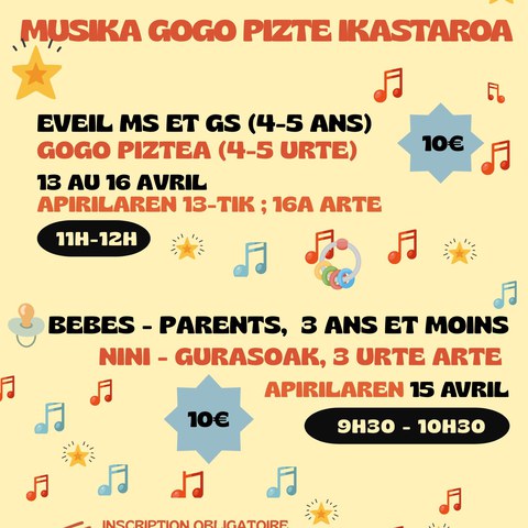 Stage d'éveil musical