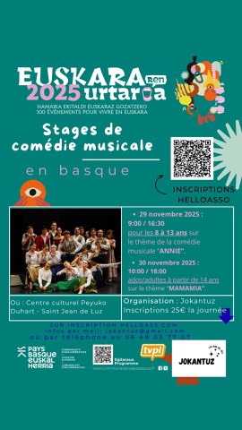 Stages de comédie musicale en basque