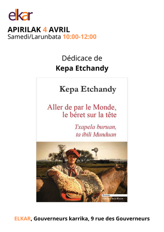 Dédicace du livre "Txapela buruan, ta ibili munduan"