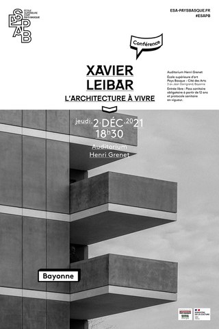 Xavier Leibar "L'Architecture à vivre"