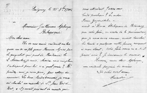 Courrier, fonds Apheça, collection musée de Basse Navarre