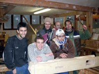 Lavoir d'Ahetze : les apprentis charpentiers