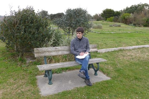 L'improvisateur Odei Barroso au Jardin botanique de St-Jean-de-Luz