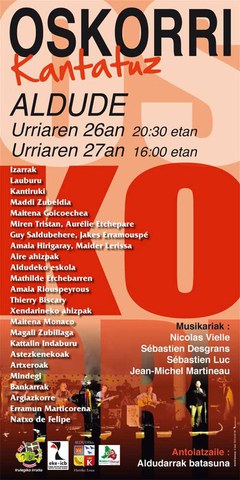 "Oskorri Kantatuz" aux Aldudes "Oskorri Kantatuz" aux Aldudes