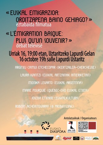 "L'émigration basque : plus qu'un souvenir ?" - Débat télévisé à Ustaritz