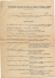 Programme musical de la distribution des prix au théâtre municipal Programme musical de la distribution des prix au théâtre municipal