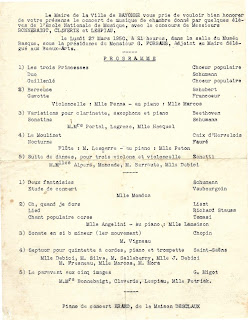 Programme du concert d'élèves Programme du concert d'élèves