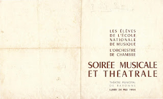 1954, Programme de concert 1954, Programme de concert