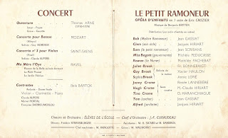 1954, Programme de concert 1954, Programme de concert