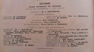1961, organigramme de l'école de musique 1961, organigramme de l'école de musique
